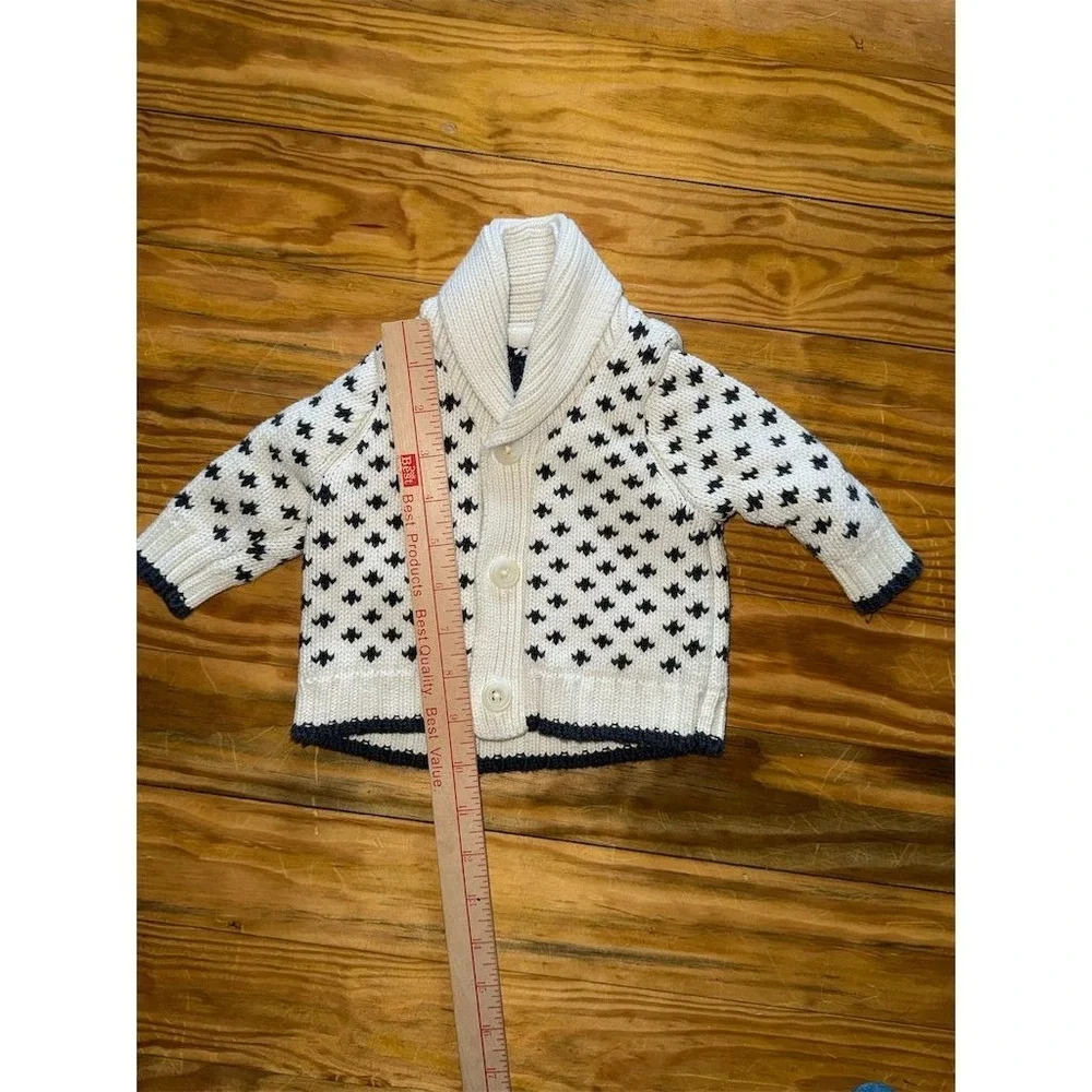 BabyGap Baby Boy Shawl Collar Birdseye Cardigan Sweater Infants 3 mo old‎ money